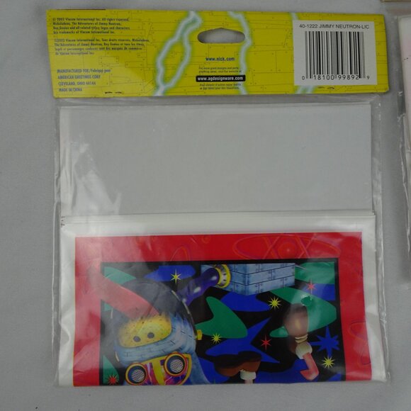 Y2K 2002 Jimmy Neutron 2 Pack of Gift Bags and 2 Pack of Party Hats. - Picture 3 of 7